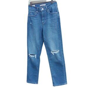 Levi's Premium 724 high rise straight crop jeans sz 25 (0047)